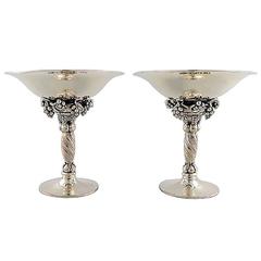 Georg Jensen Sterling Silver, a Pair of Grape Bowls