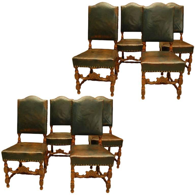 Set of Eight Renaissance Revival Dining Chairs