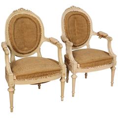 20th Century Pair of French Armchairs in Louis XVI Style 4