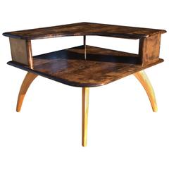 Heywood-Wakefield Corner Table with Atomic Legs