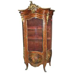 19th Century French Louis XV Vernis Martin Display, China, Vitrine Cabinet 2