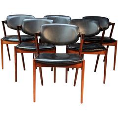 Set of Six Kai Kristiansen Model 42 Z Chairs in Rosewood