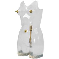 Rare Female Torso Lamp, Mid-20th Century