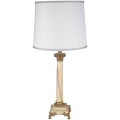 Empire Style Marble Table Lamp, Late 19th Century, France