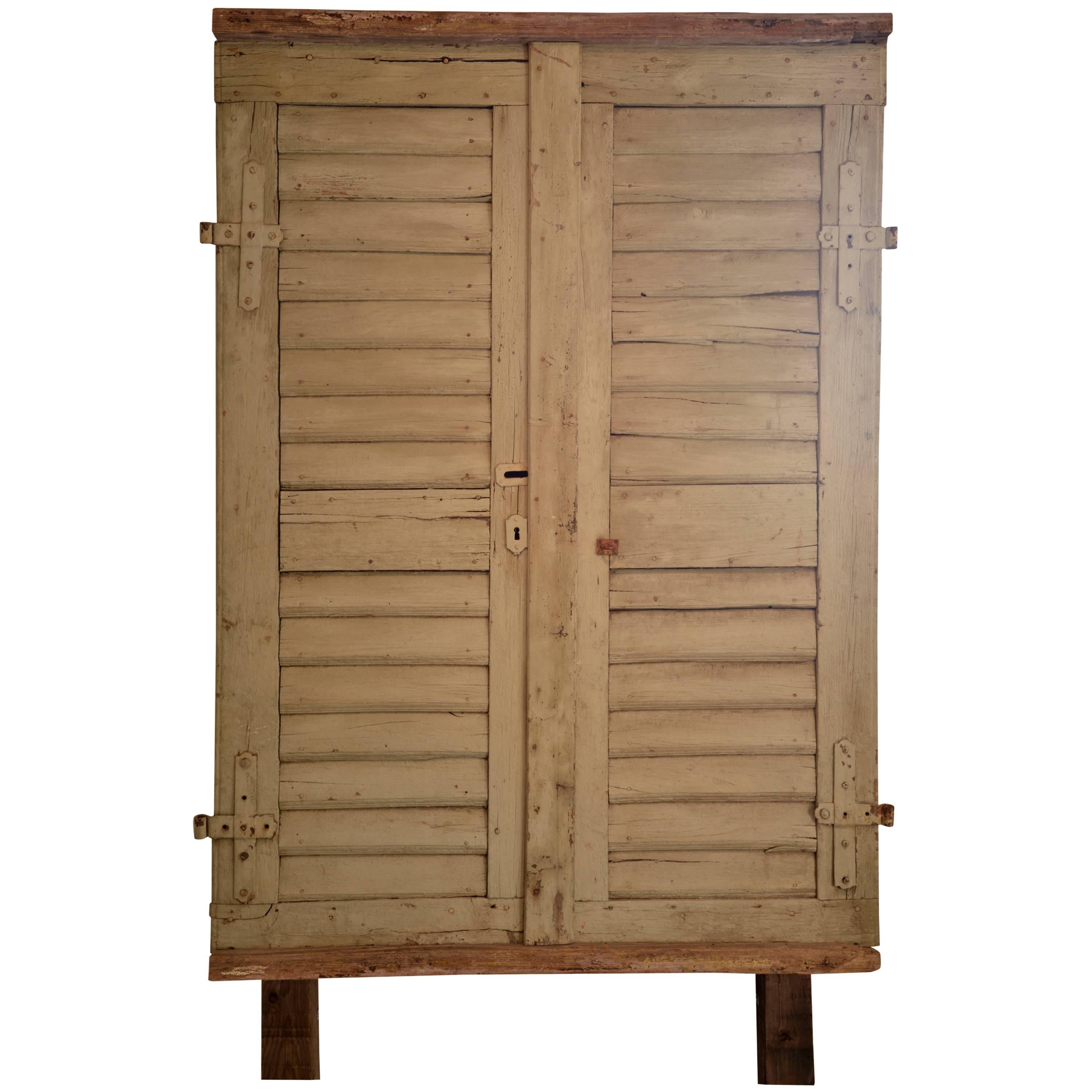 Antique Door Panel with Original Hardware For Sale