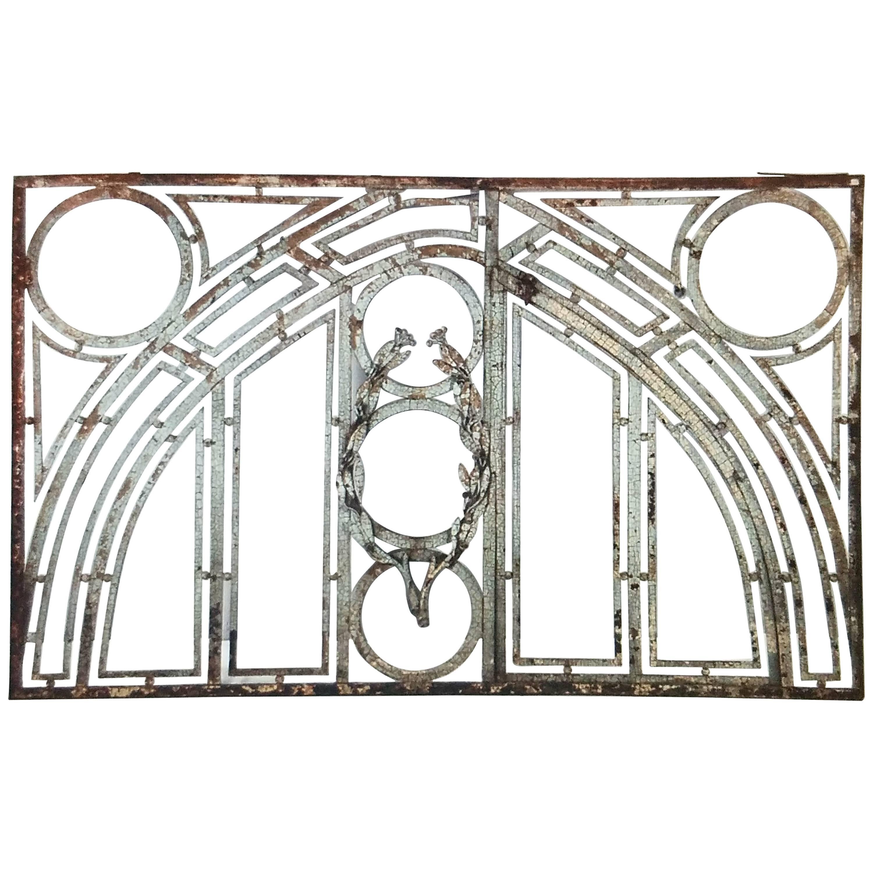 Antique Iron Balcony Panel, circa 1910