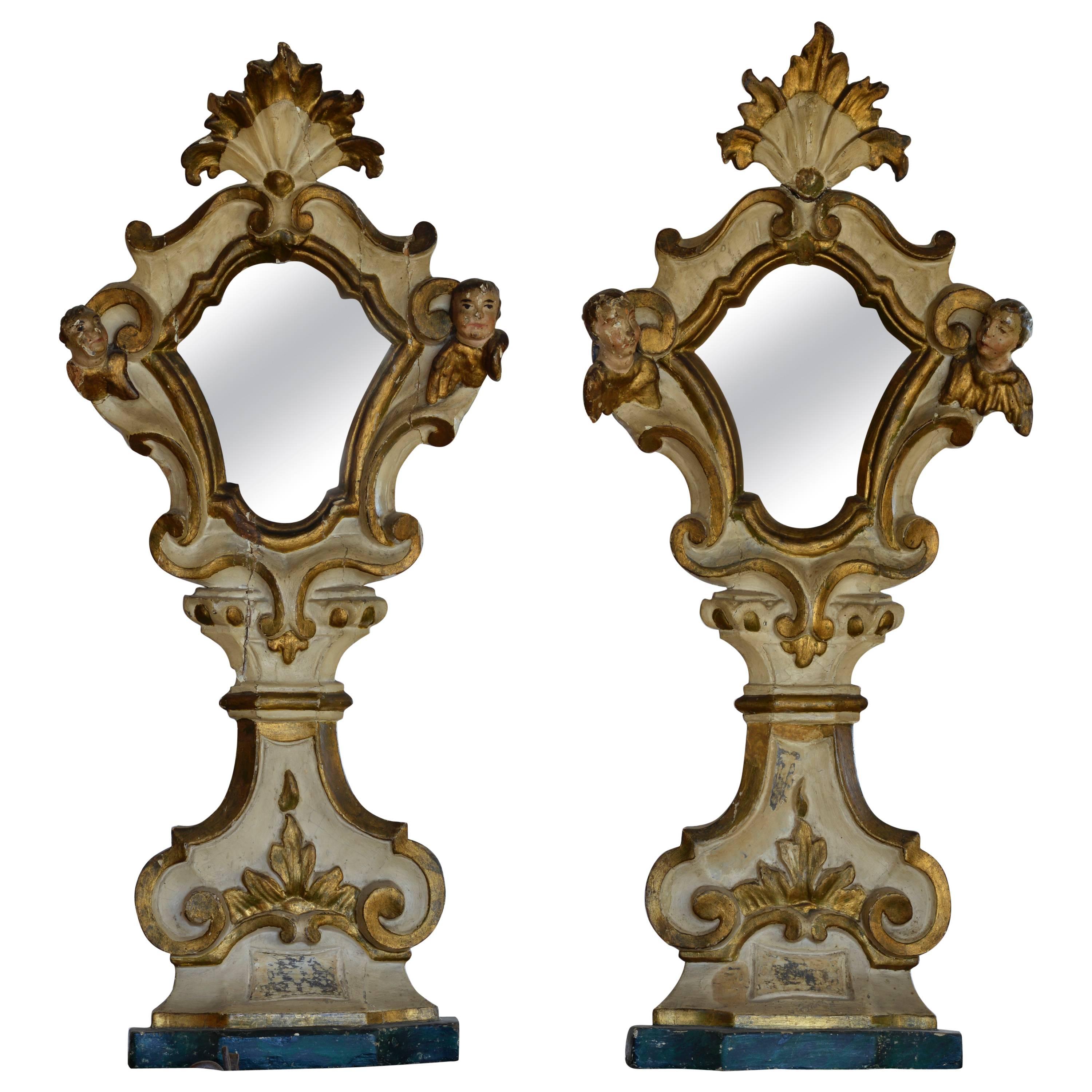 Pair of Early 18th Century Northern Italian Church Mirrors