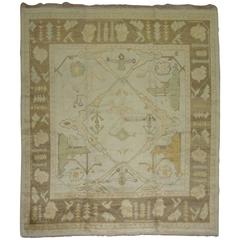 Vintage Inspired Square Size Turkish Oushak