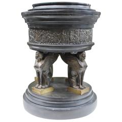 Grand Tour Urn in Bronze and Marble for Potpourri, Italy, 19th Century