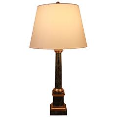 Classic Design Marble and Bronze Column Table