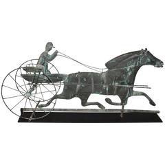 Early 20th Century Mounted Horse and Rider Weathervane