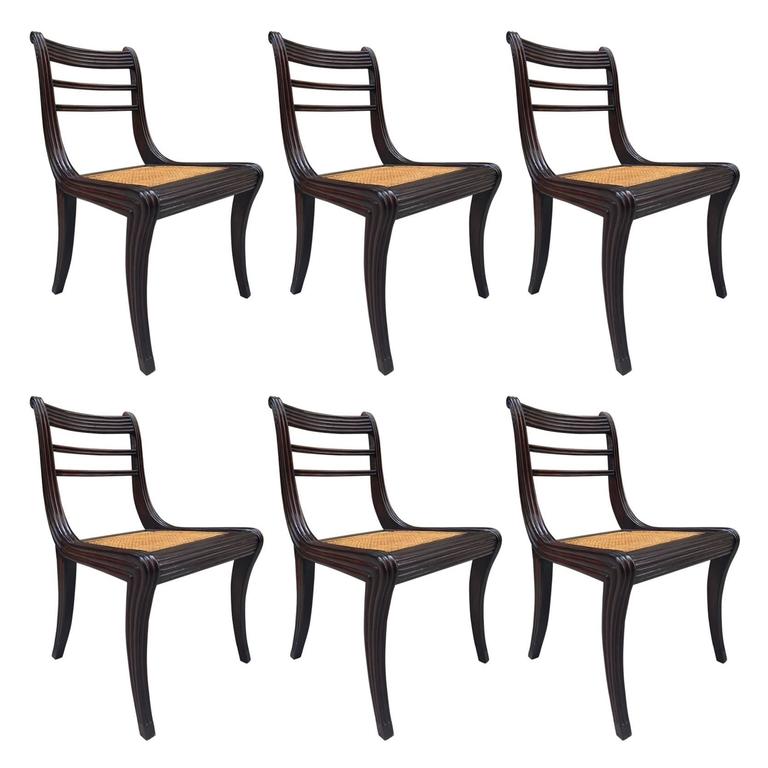 Regency Style Mahogany Dining Chairs For Sale at 1stdibs