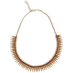 Vintage Ruby and Gold Indian Necklace or Choker