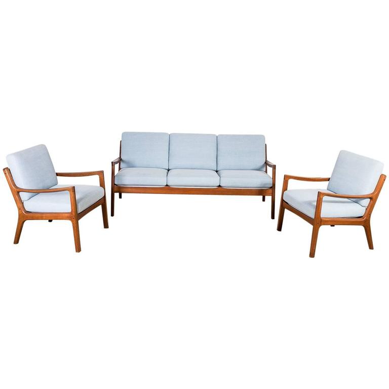 Teak Wood Sofa Set by Ole Wanscher, Denmark, 1951 For Sale at 1stdibs