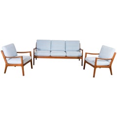 Teak Wood Sofa Set by Ole Wanscher, Denmark, 1951