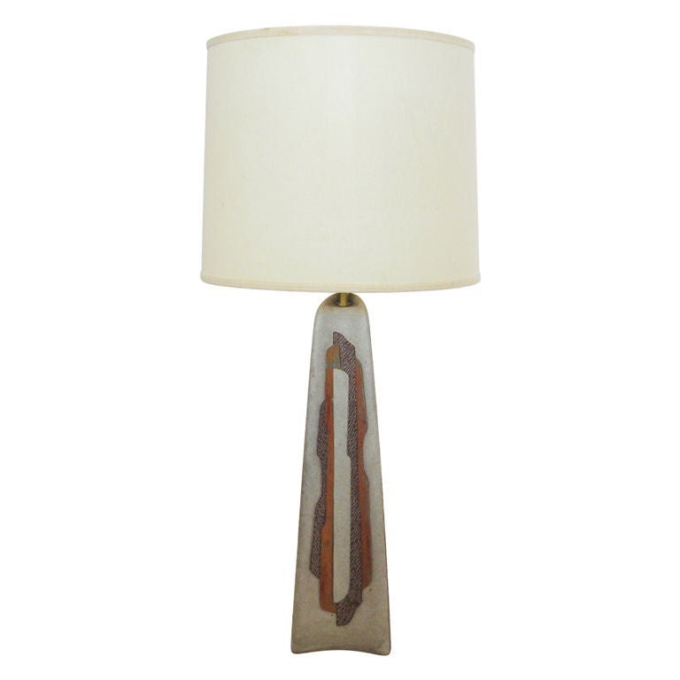 Ceramic table lamp by Rita Sargen