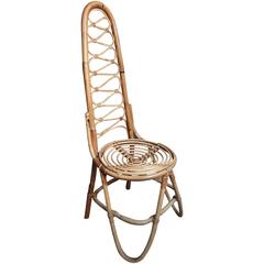 Mid-Century Modern 1960 Cane / Bamboo Designer Chair 5