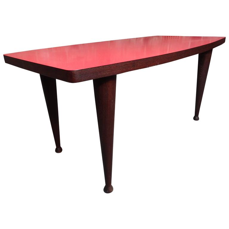 1960s Danish Large Red Melamine Coffee Table For At 1stdibs 1960s Danish Large Red Melamine Coffee Table For