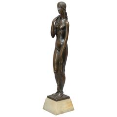 Art Deco / Moderne Bronze Figure of a Nude, American, Signed Joseph Motto 6