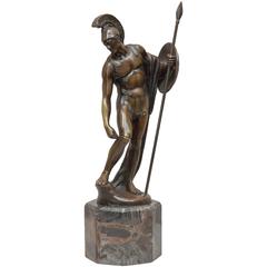 Bronze Figure of a Roman Warrior, Artist Signed