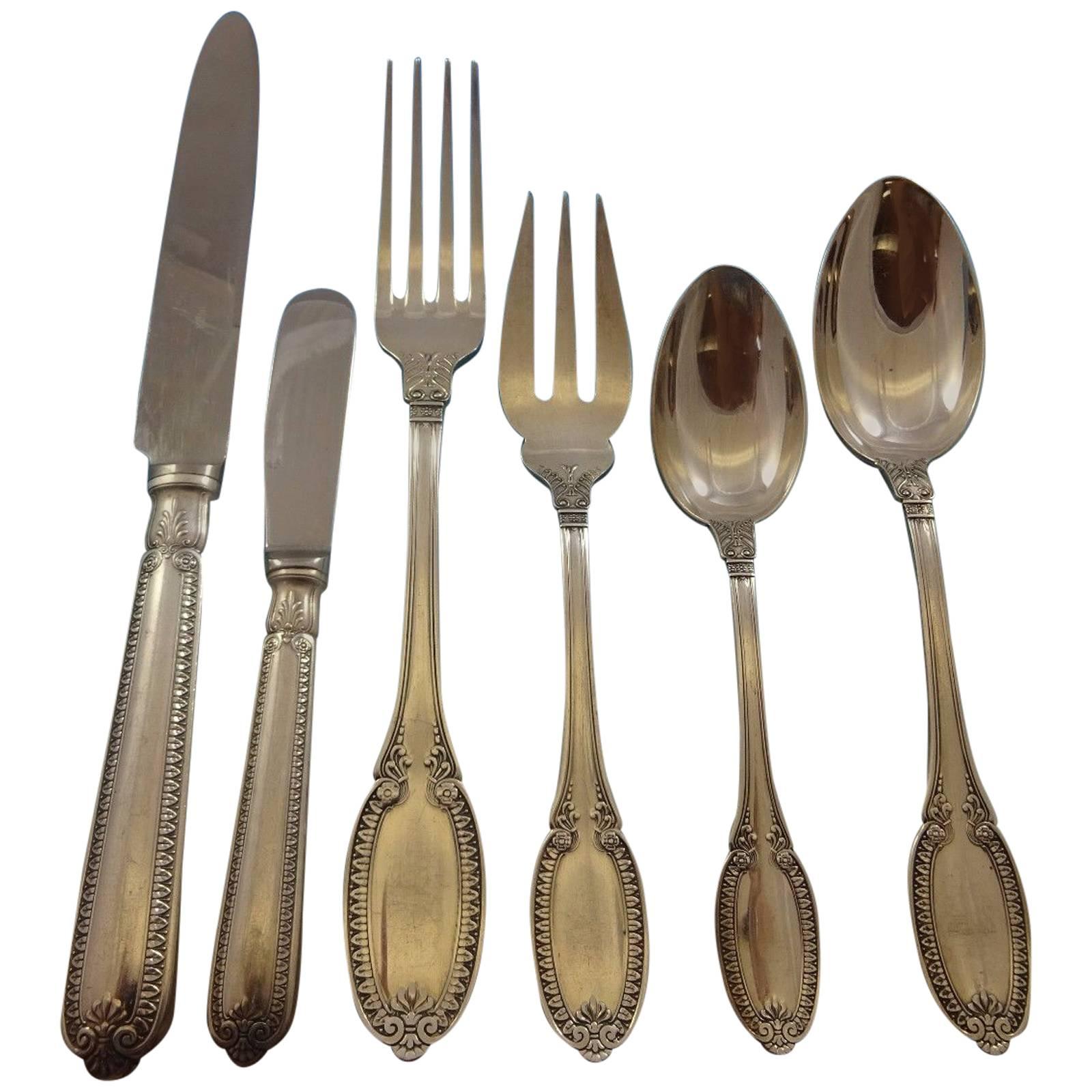 Empire by Buccellati Sterling Silver Flatware Set, Dinner 8 Service, 48 Pieces