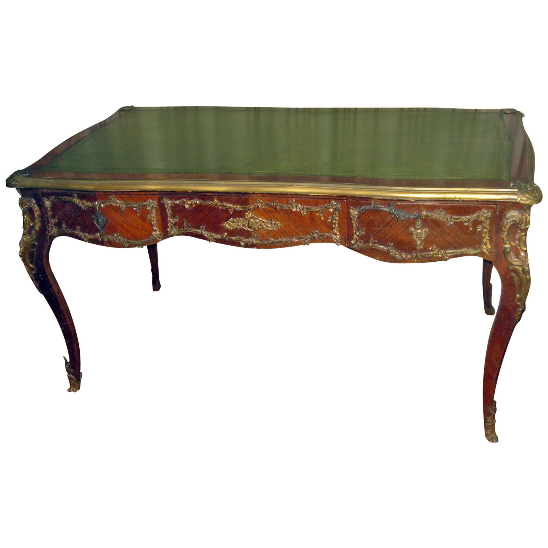 19th century  French, Louis XV Style Bureau Plat / Desk