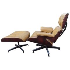 Vintage Herman Miller Eames Chair and Ottoman Number 670 and 671