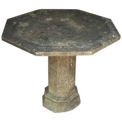 English Garden Stone Table with Octagonal Top