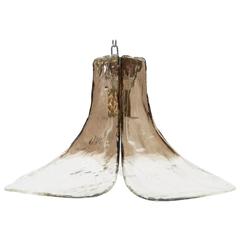 Murano Four Smoky Petals Pendant by Carlo Nason for Mazzega