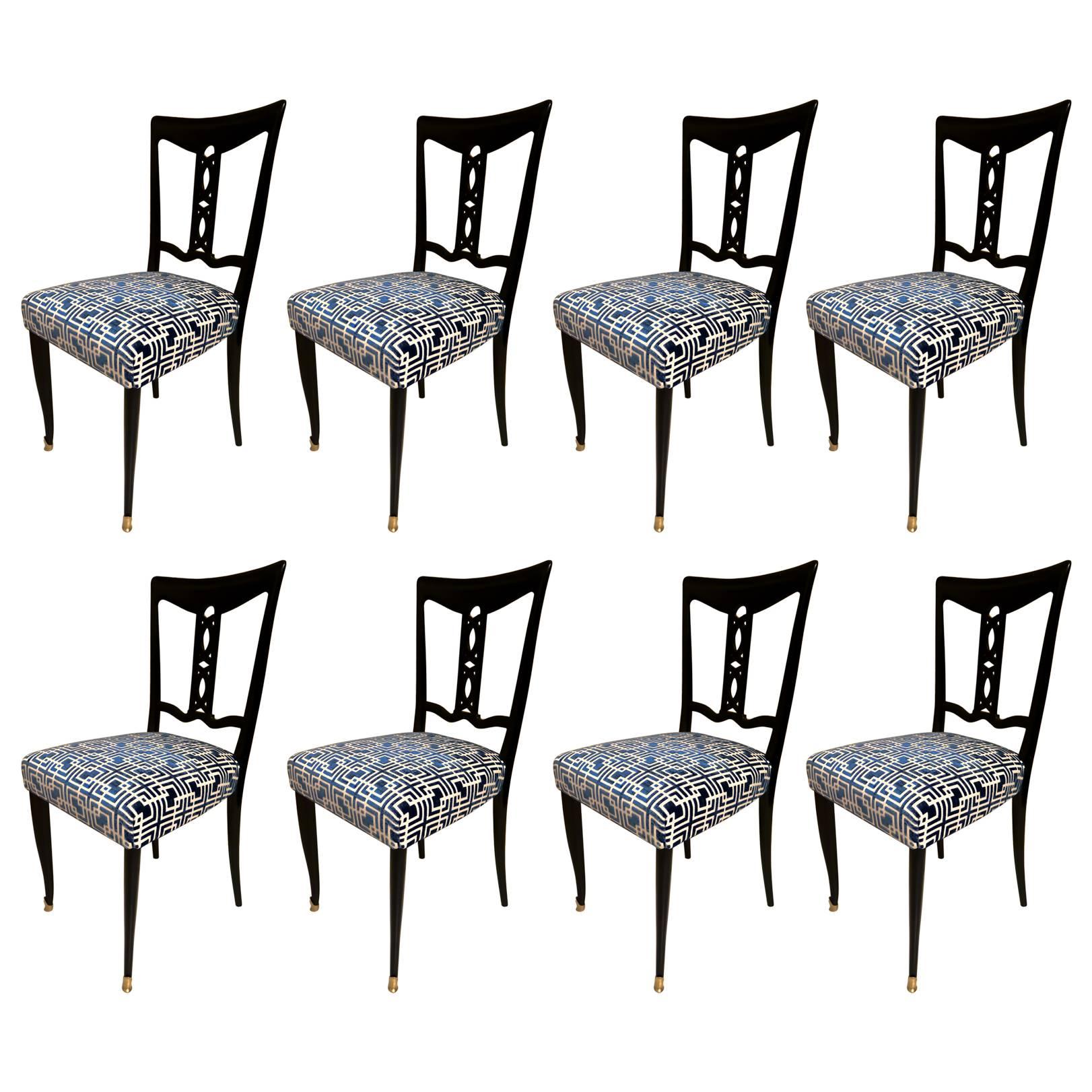 Eight Chairs in the style of Ico Parisi, possibly made by Dassi, circa 1955