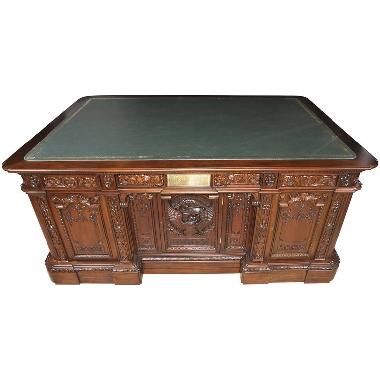 Mahogany Presidents Partners Desk Resolute Replica For Sale at 1stDibs used resolute desk for