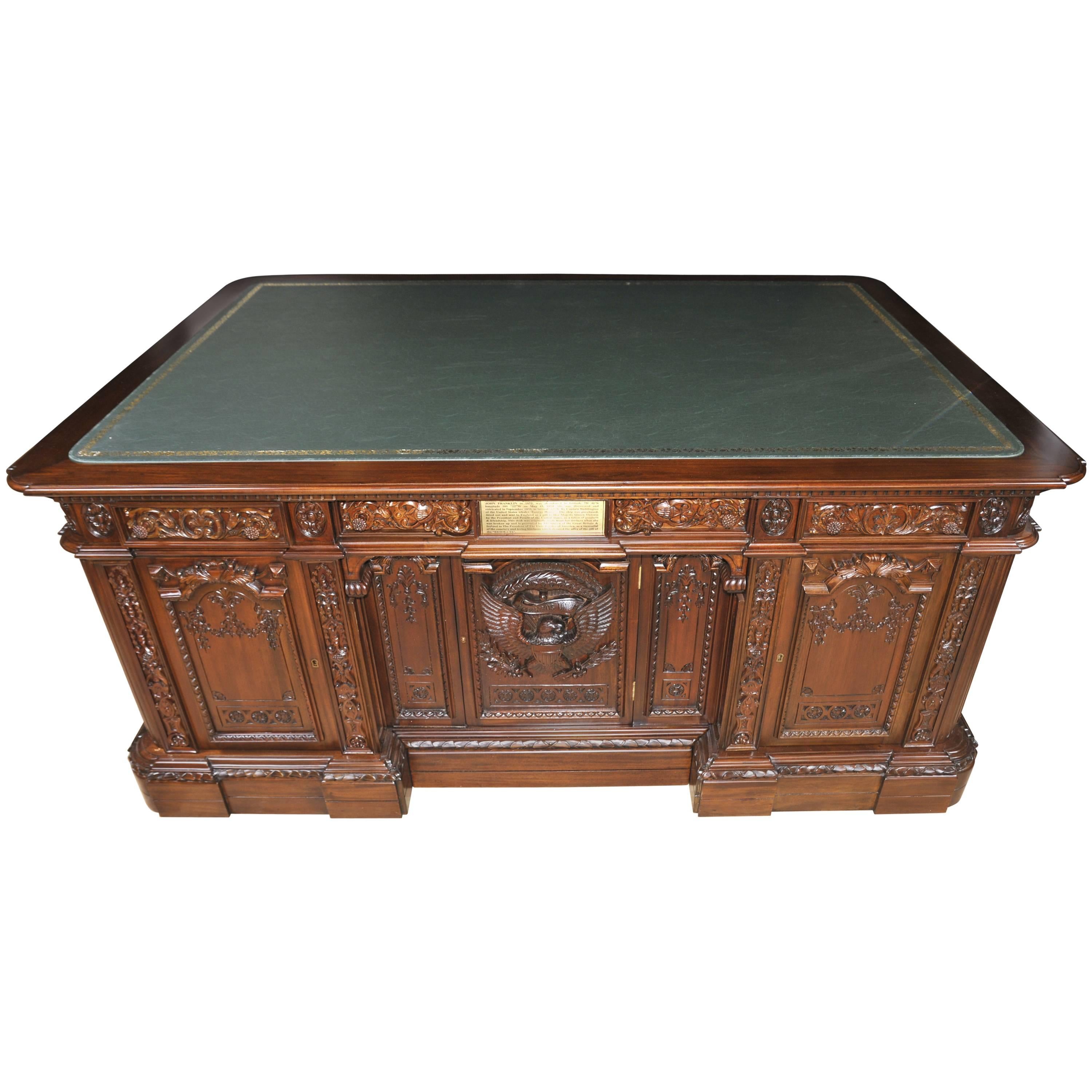 Mahogany Presidents Partners Desk Resolute Replica For Sale