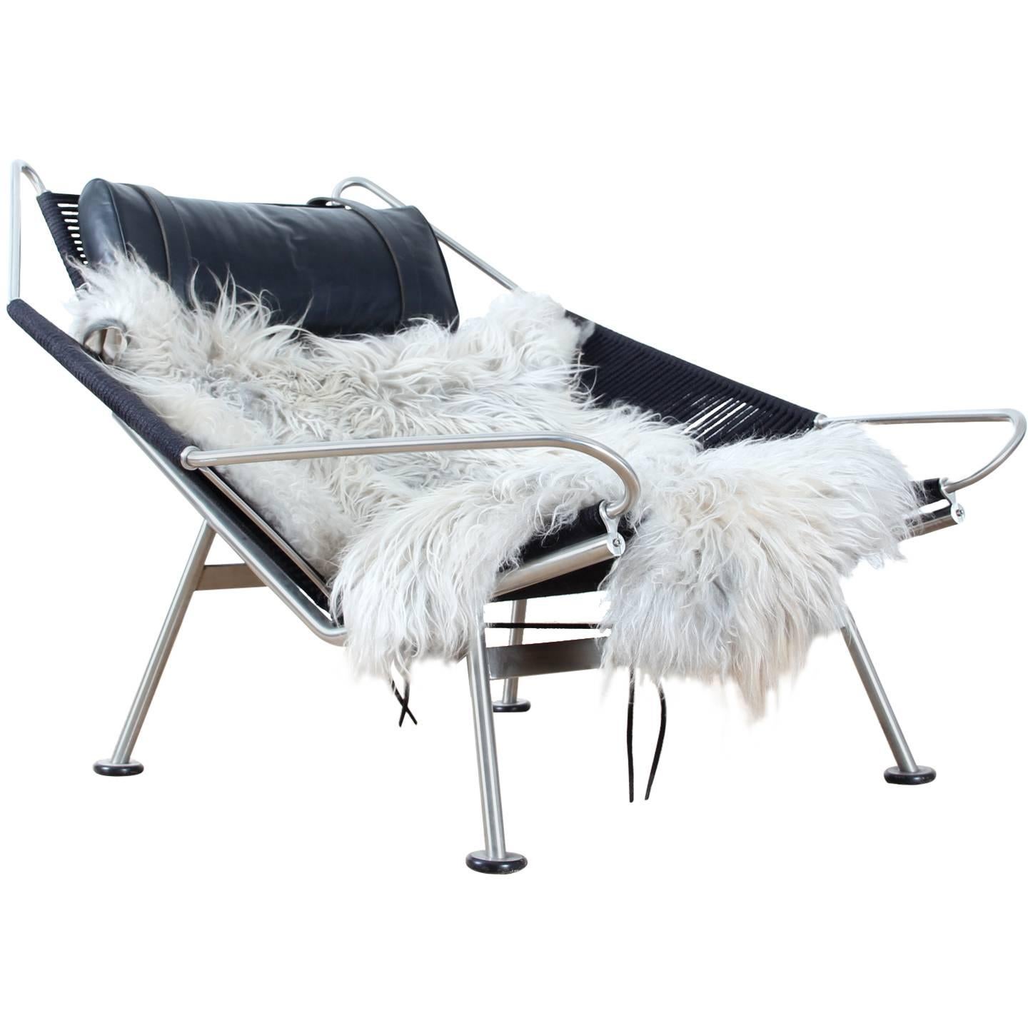 Loungesessel, Flagge Halyard PP 225 von Hans Wegner, Neuausgabe im Angebot 4