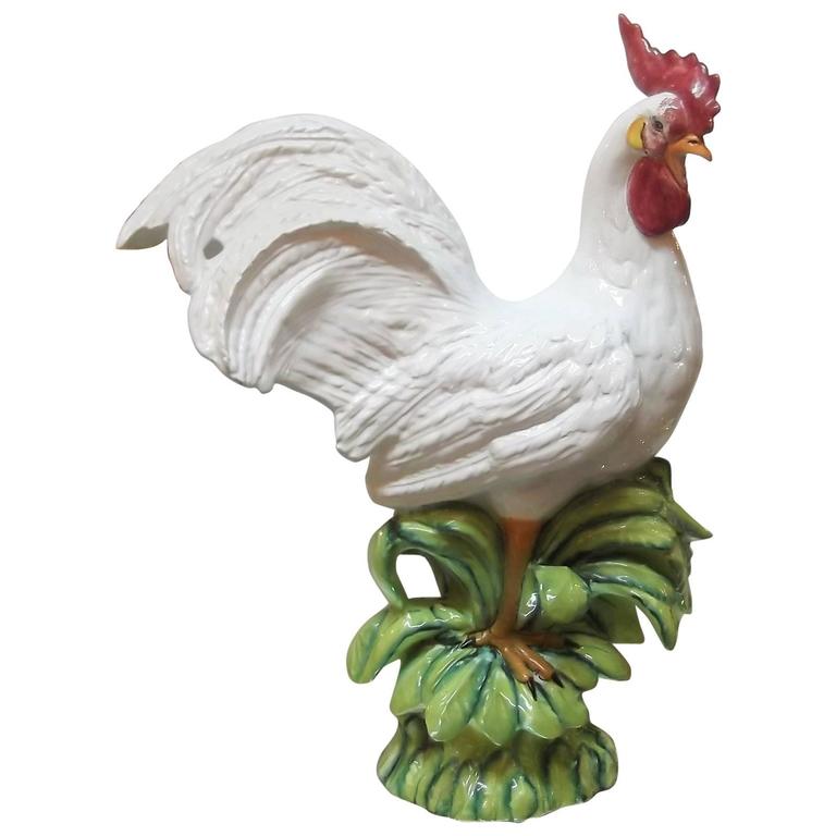 Large Italian Ceramic Rooster at 1stDibs large ceramic rooster