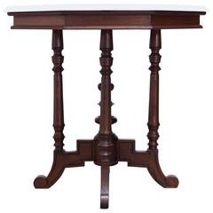 19th Century English Victorian Marble-Top Octagonal Center Table 5