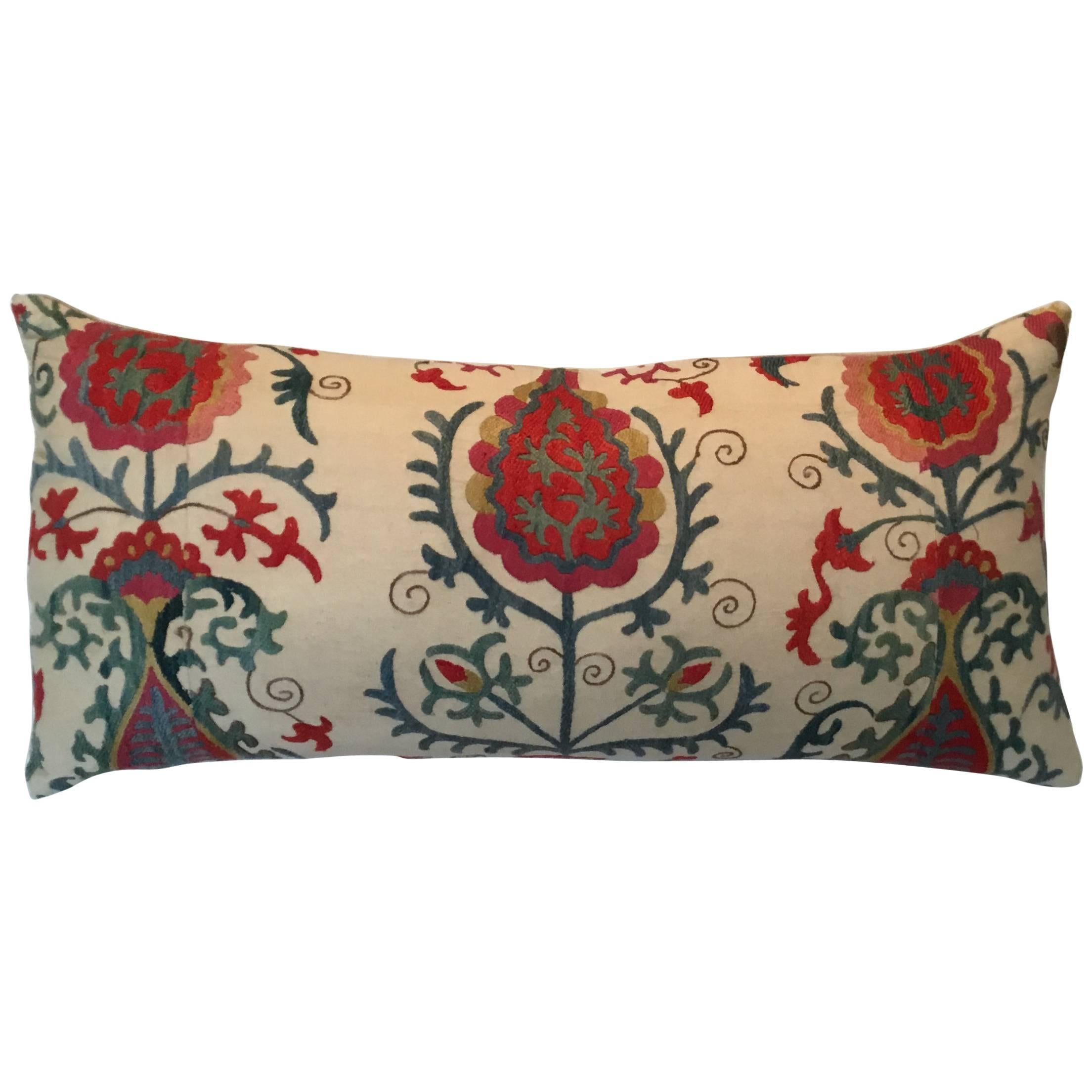 Vintage Suzani Long Pillow