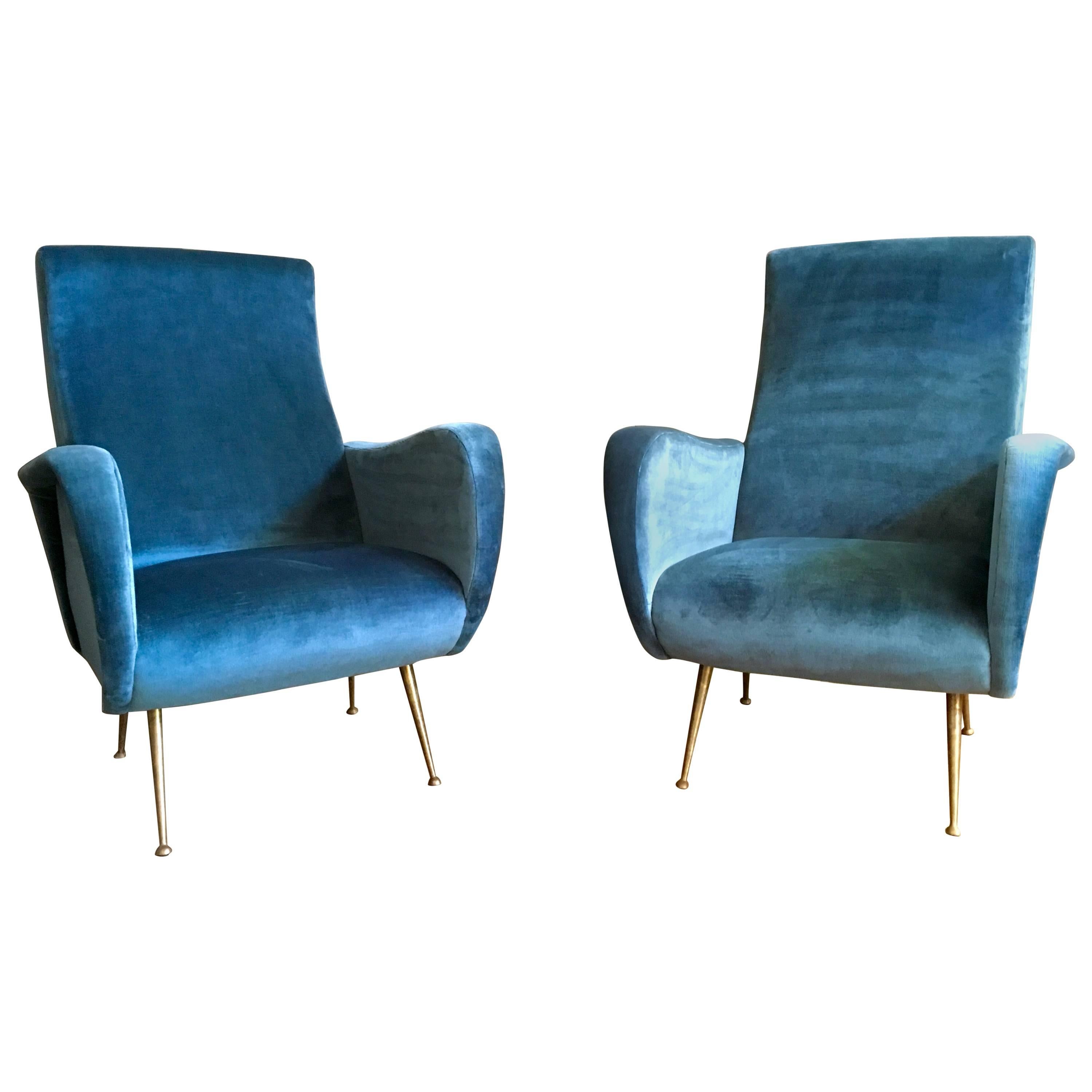 Beautiful Pair of MidCentury Modern Marco Zanuso Lady Chairs at 1stDibs