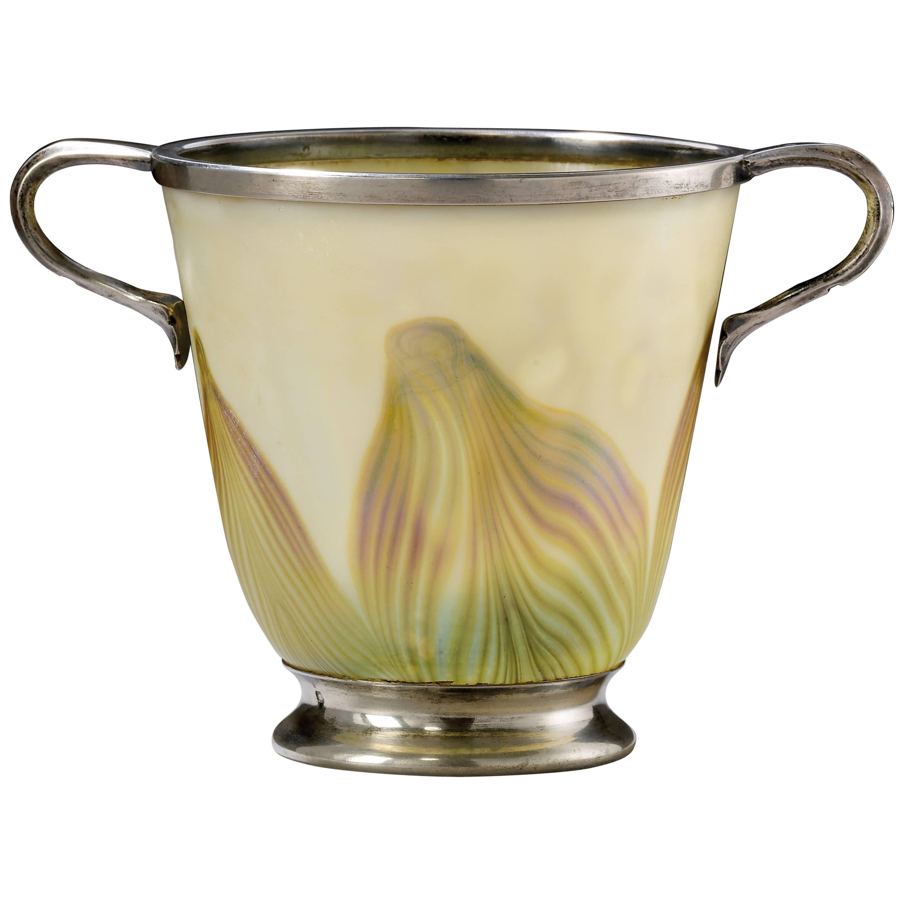 Loetz, Alphonse Debain, an Art Nouveau Iridescent Glass Bowl For Sale