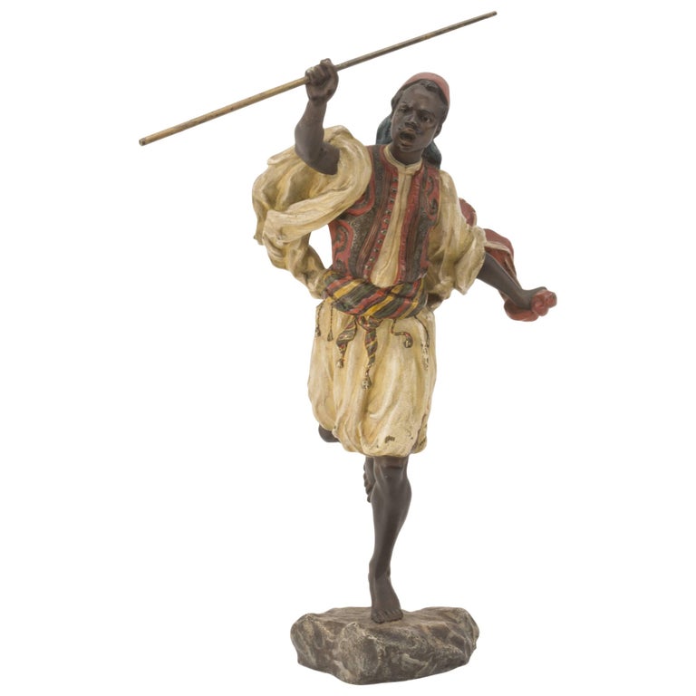 Vienna Bronze "Moorish Warrior" by Franz Xaver Bergman For Sale