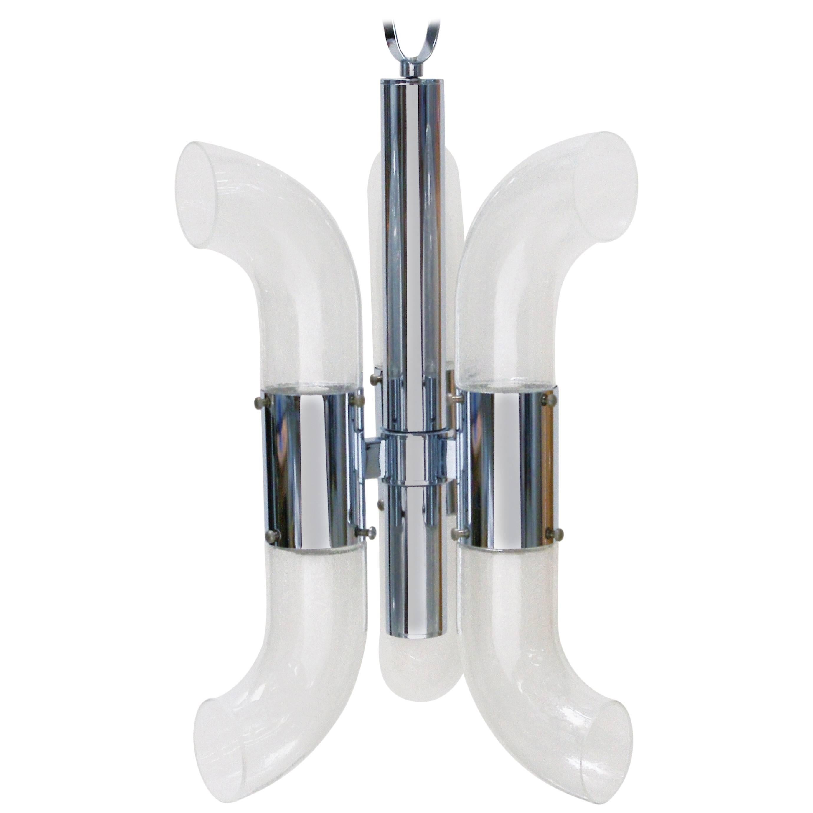 Bollicine Tubes Chandelier by Carlo Nason