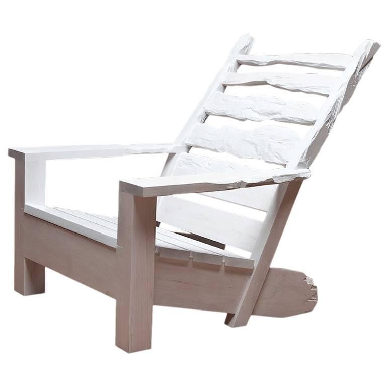 White Washed Maple Sunday Chair For Sale
