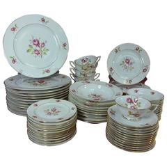 Royal Tettau Germany China ROT70 Red Roses Pattern 81-Piece Set Service for 12