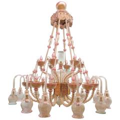 Large Venetian Murano Glass Chandelier 4