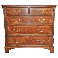 18th Century English Oyster Walnut Chest 9