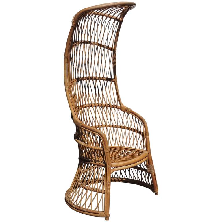 tall wicker chair
