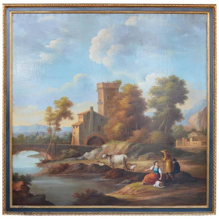 Italian Landscape Oil Painting At 1stdibs, Oil Painting Italian Landscape