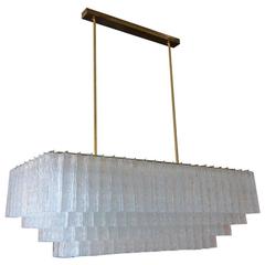 1960s Rectangular Murano Glass Vistosi Chandelier 10