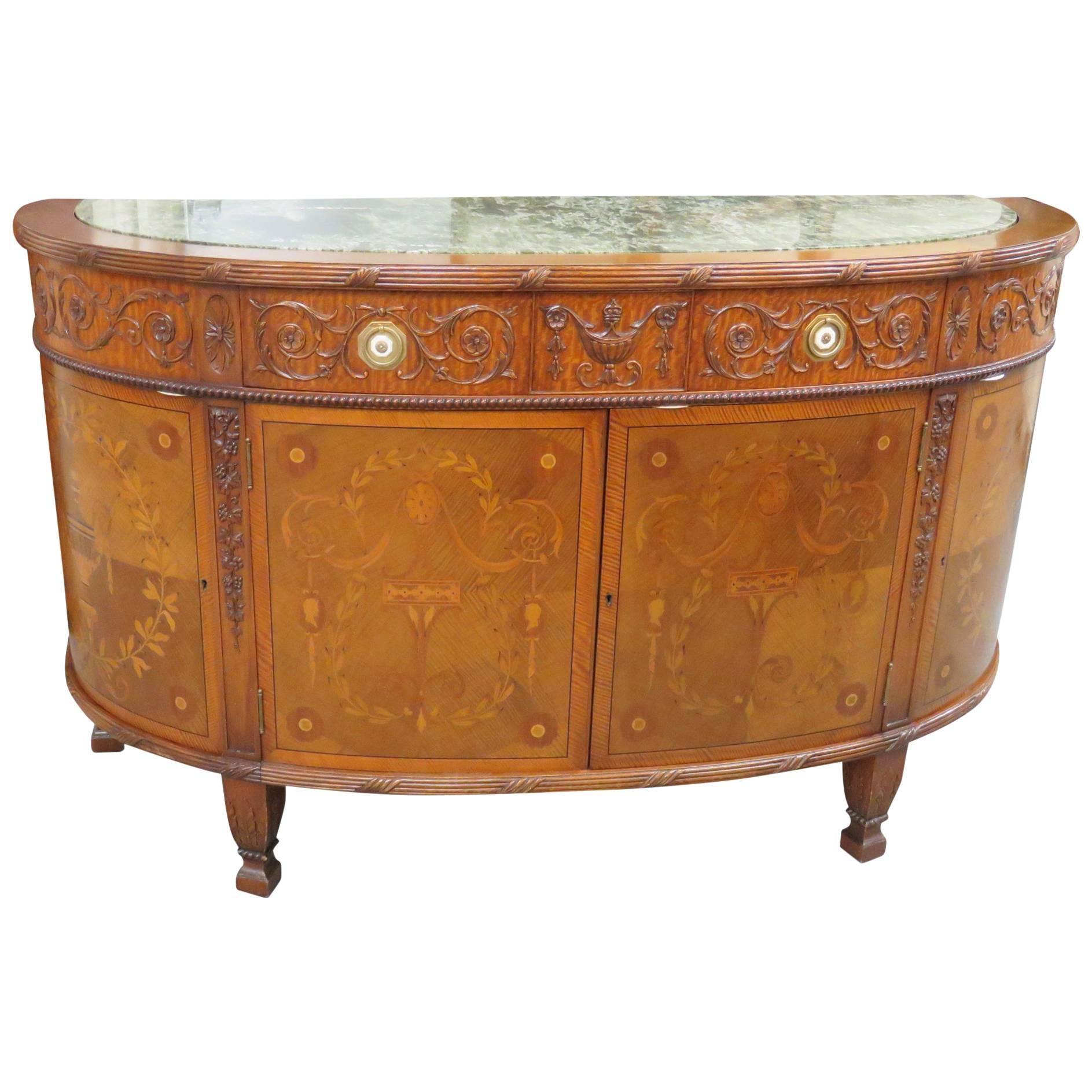 Irwin Marble-Top Inlaid Commode