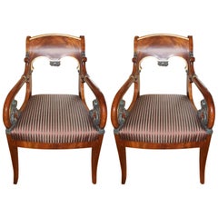 Pair of Russian Neoclassic Armchairs