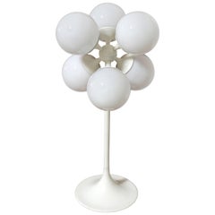 White Globe Table Lamp by Lightolier